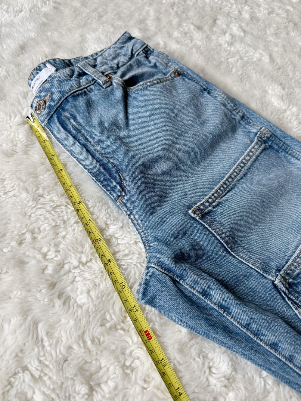 Garage Woman Blue 90s Straight Carpenter Utility Jeans US28 Grunge Y2K 90s - Picture 6 of 8